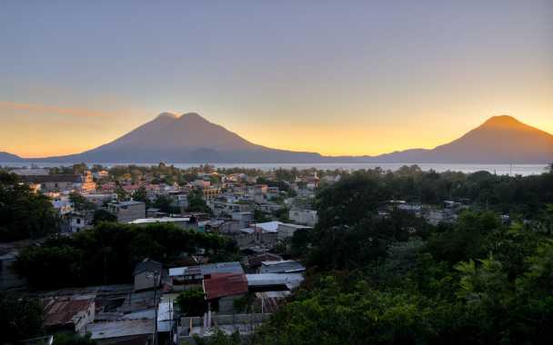 VIbrant Sunset over Panjachel Guatemala